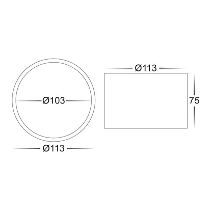 HV5803T-WHT | HV5803T-WHT-12V - Nella White 12w Surface Mounted LED Downlight