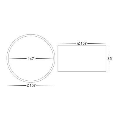 HV5805T-WHT - Nella White 18w Surface Mounted LED Downlight