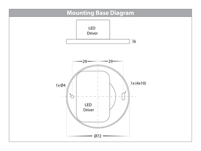 HV5812T-BLK | HV5812T-BLK-12V - Nella 7w LED Black Adjustable Surface Mounted Downlight