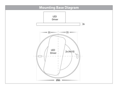 HV5813T-WHT | HV5813T-WHT-12V - Nella 12w LED White Adjustable Surface Mounted Downlight