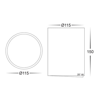 HV5815T-WHT | HV5815T-WHT-12V - Nella 18w LED White Adjustable Surface Mounted Downlight