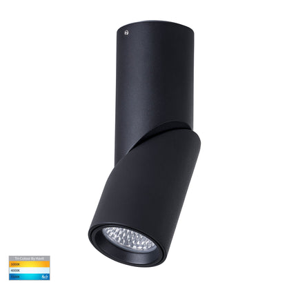 HV5822T-BLK |  HV5822T-BLK-12V - Nella Black 7w Surface Mounted Rotatable LED Downlight