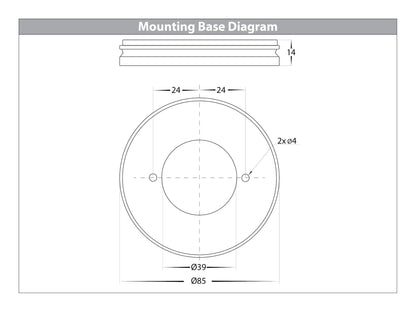 HV5824T-BLK |  HV5824T-BLK-12V - Nella Black 18w Surface Mounted Rotatable LED Downlight