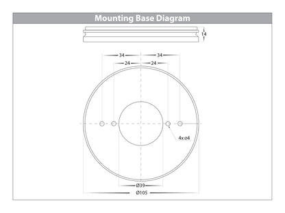 HV5825T-WHT | HV5825T-WHT-12V - Nella White 24w Surface Mounted Rotatable LED Downlight