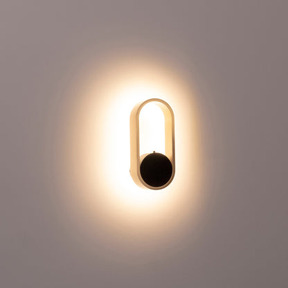 HV8080T-BLKBR - Ovale Black + Brass Wall Light