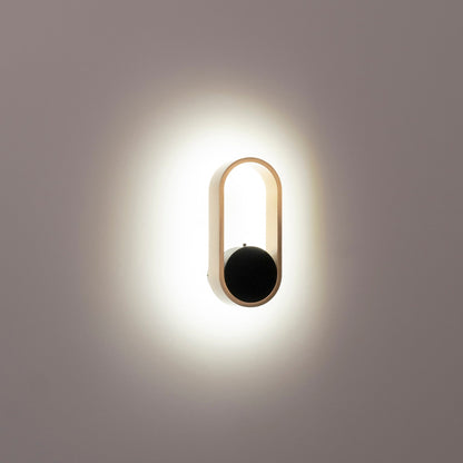 HV8080T-BLKBR - Ovale Black + Brass Wall Light