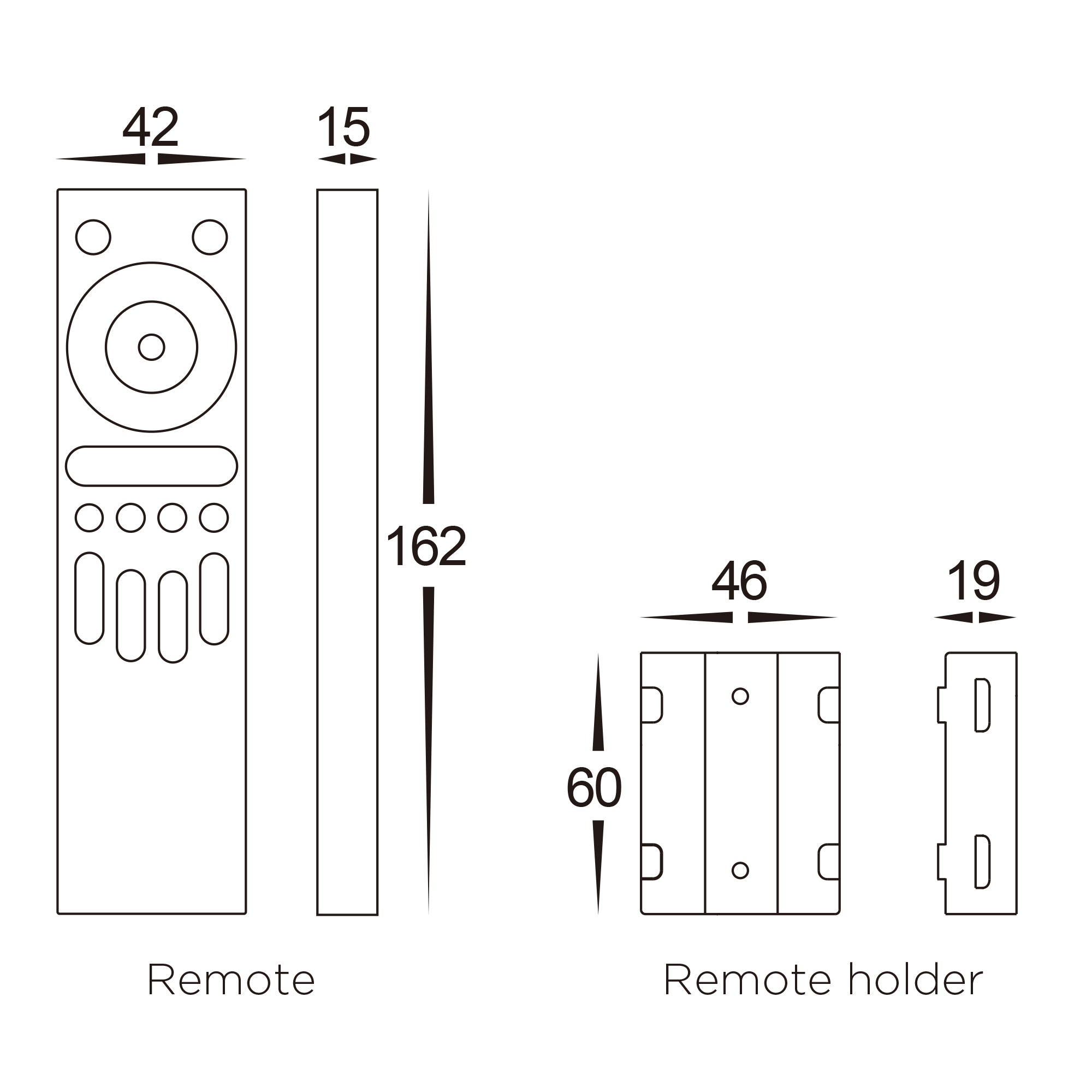 HV9102-Q4 - RGBC/W 4 Zone LED Strip Remote Controller