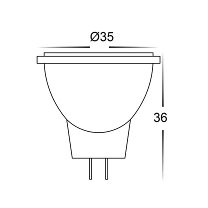 HV9311C | HV9311N | HV9311W - 3w MR11 12v DC LED Globe