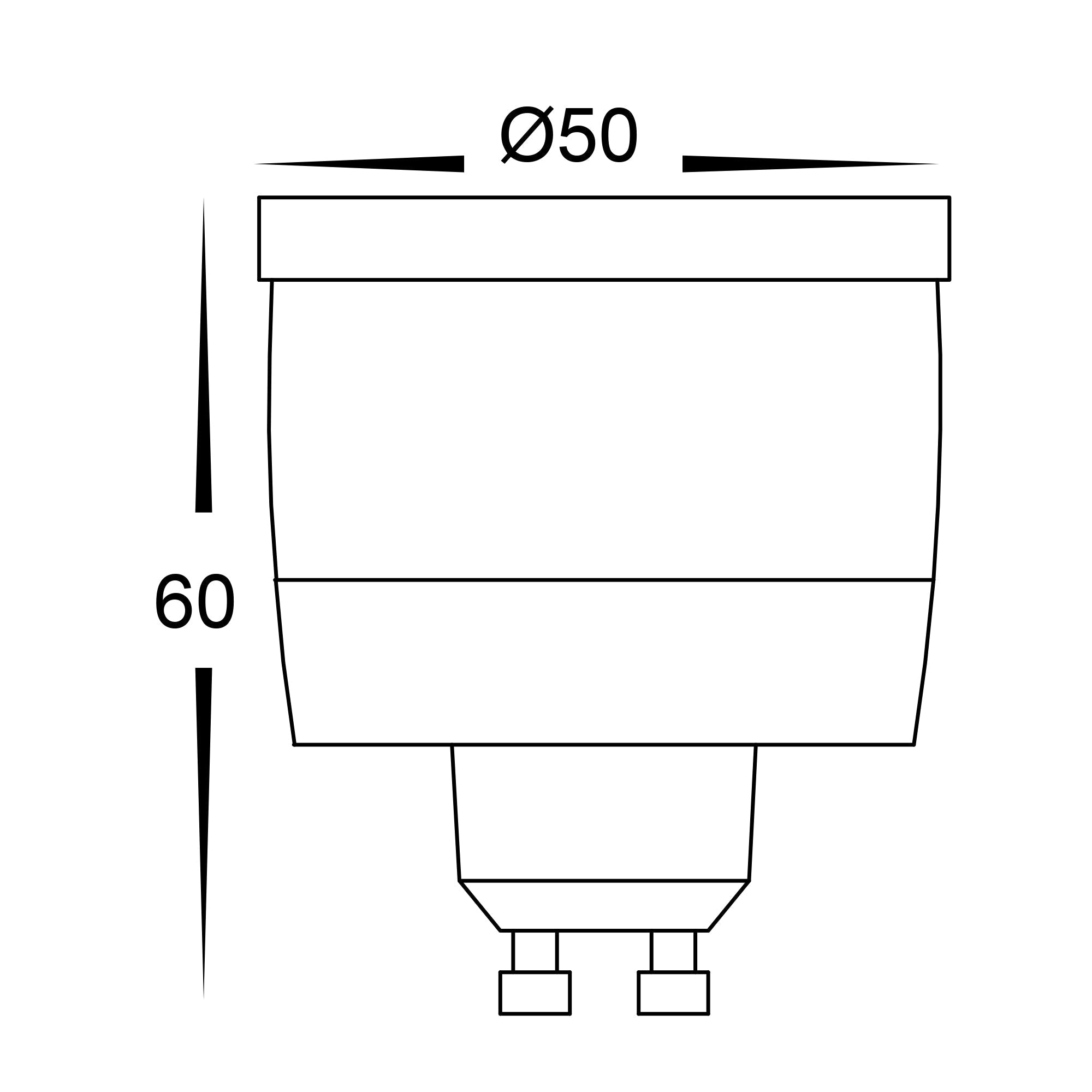 HV9506B - Blue 5w 240V GU10 LED Globe