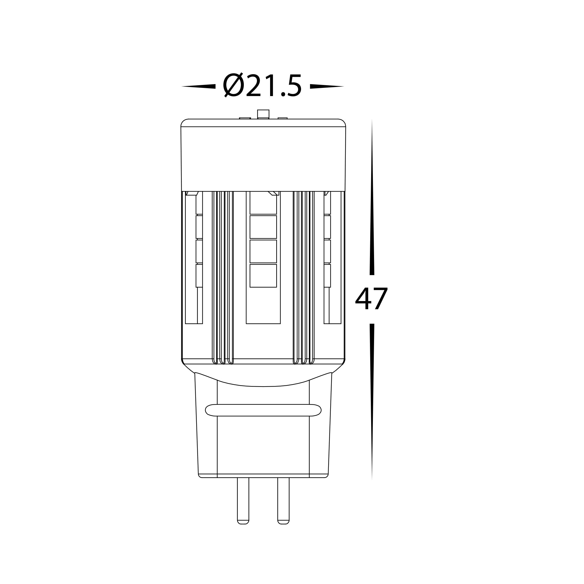 HV9518 - 3w G5.3 Tri Colour LED Bi Pin Globe