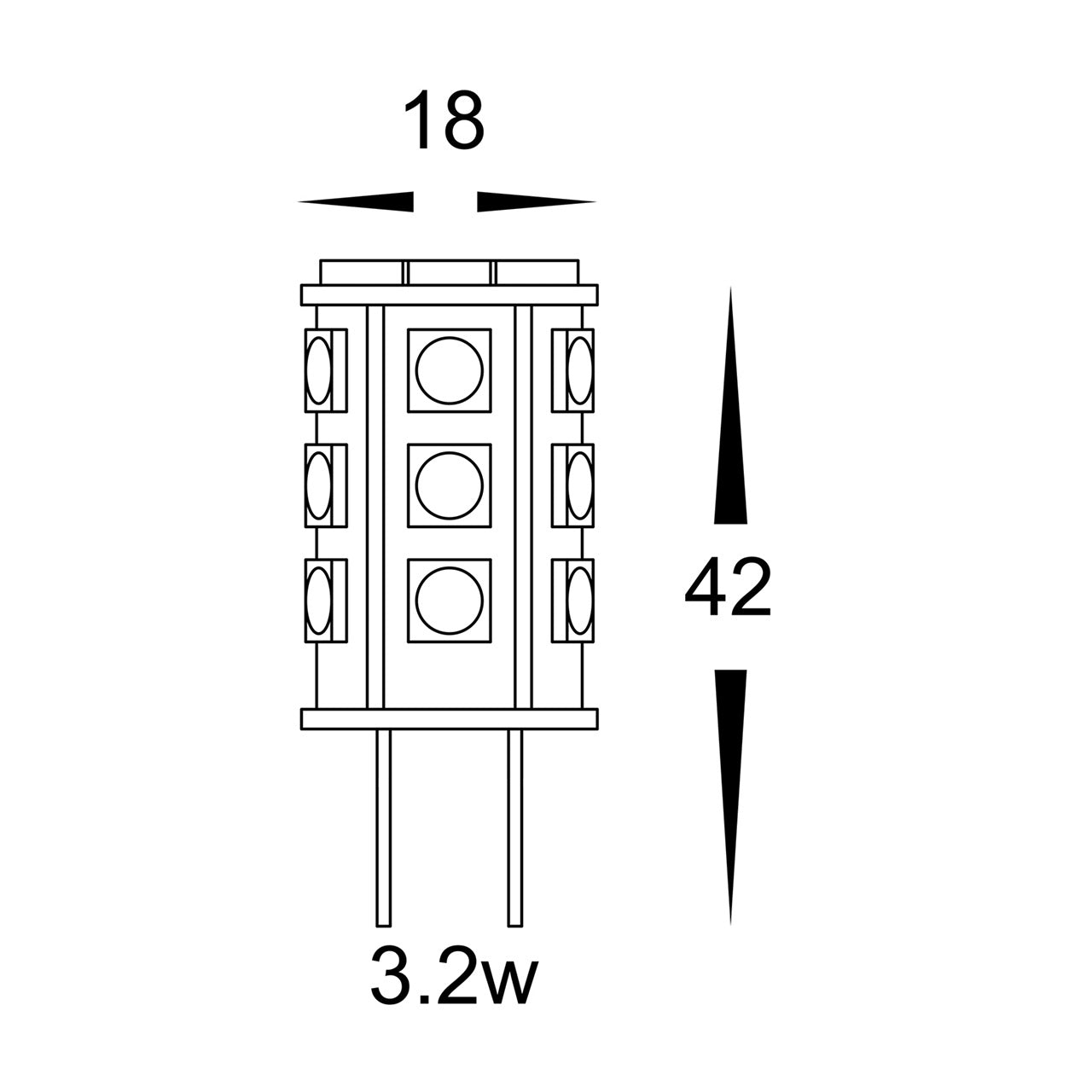 HV9523-HV9529 - 1.4w G4 12v DC LED Bi Pin Globe