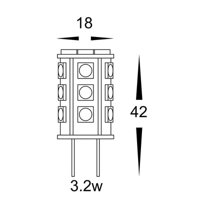 HV9523-HV9529 - 1.4w G4 12v DC LED Bi Pin Globe