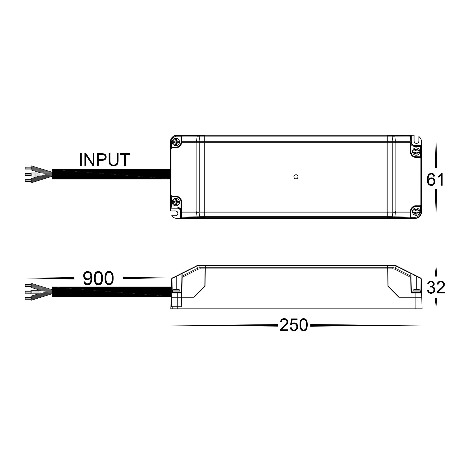 HV9667-60W - 60w Indoor IP20 Constant Voltage LED Driver