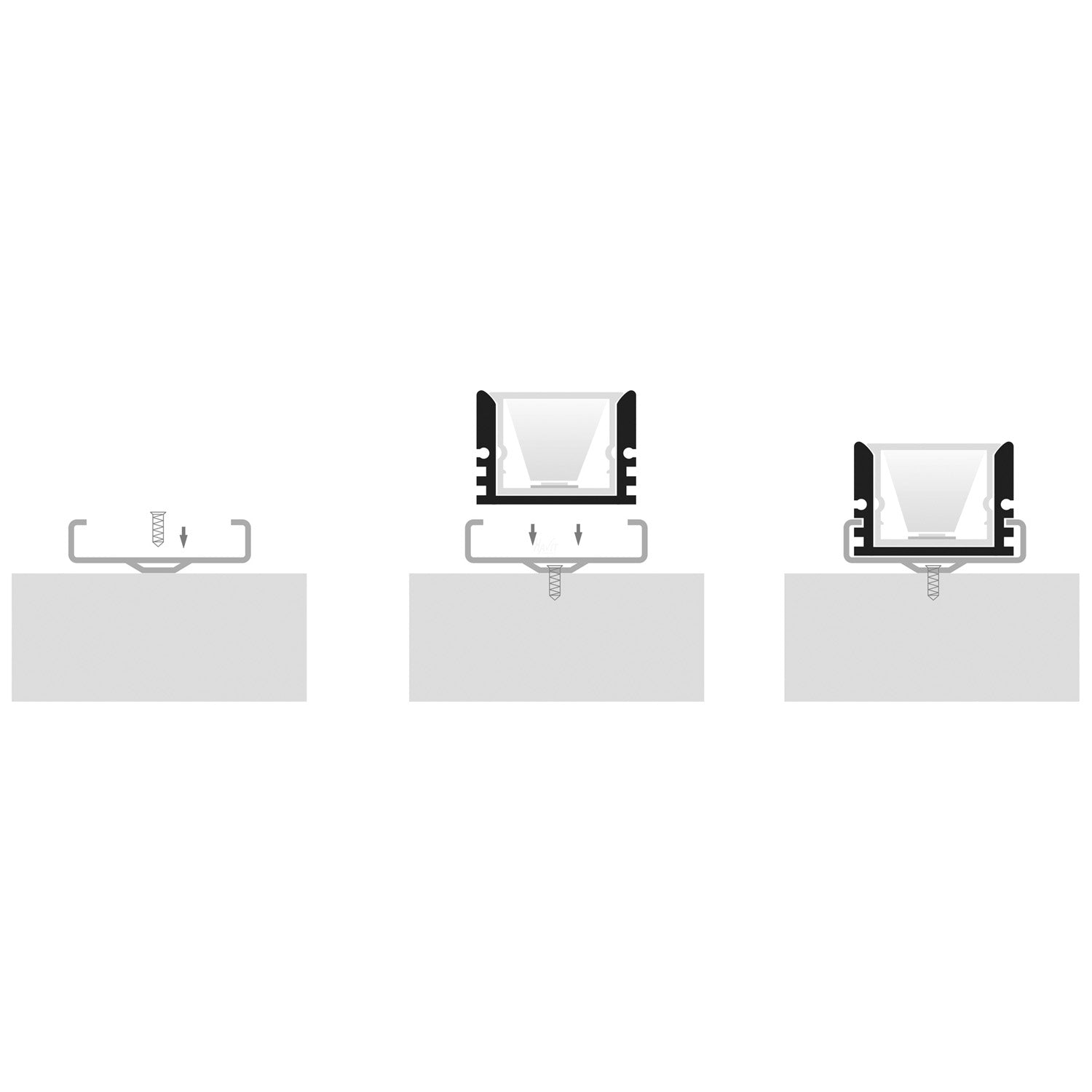 HV9693-1812 - Shallow Square Weatherproof Aluminium Profile