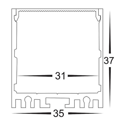 HV9693-3537 - Deep Square Aluminium Profile