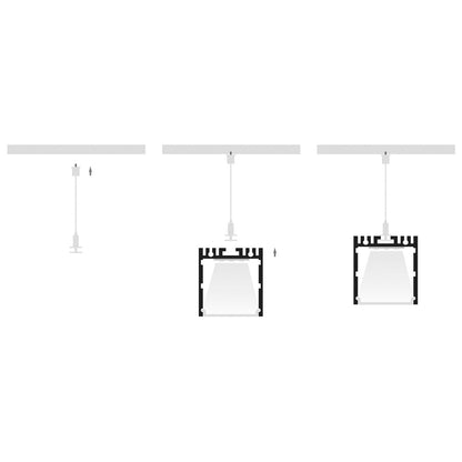 HV9693-3537-WHT - White Deep Square Aluminium Profile
