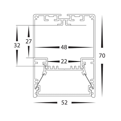 HV9693-5270-BLK - Black Deep Square Profile