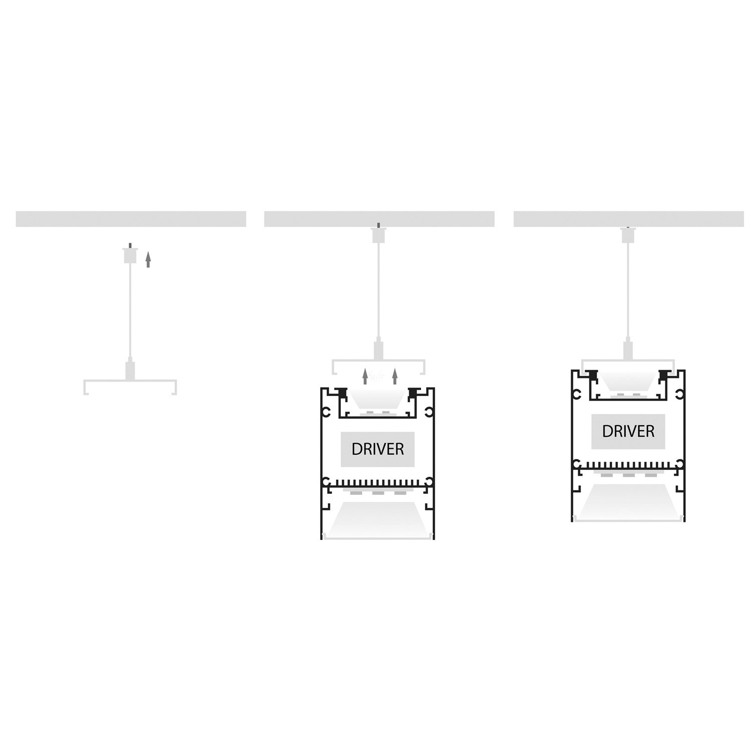 HV9693-6080 - Deep Square Up & Down Aluminium Profile