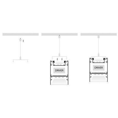 HV9693-6080-BLK - Deep Square Up & Down Black Aluminium Profile