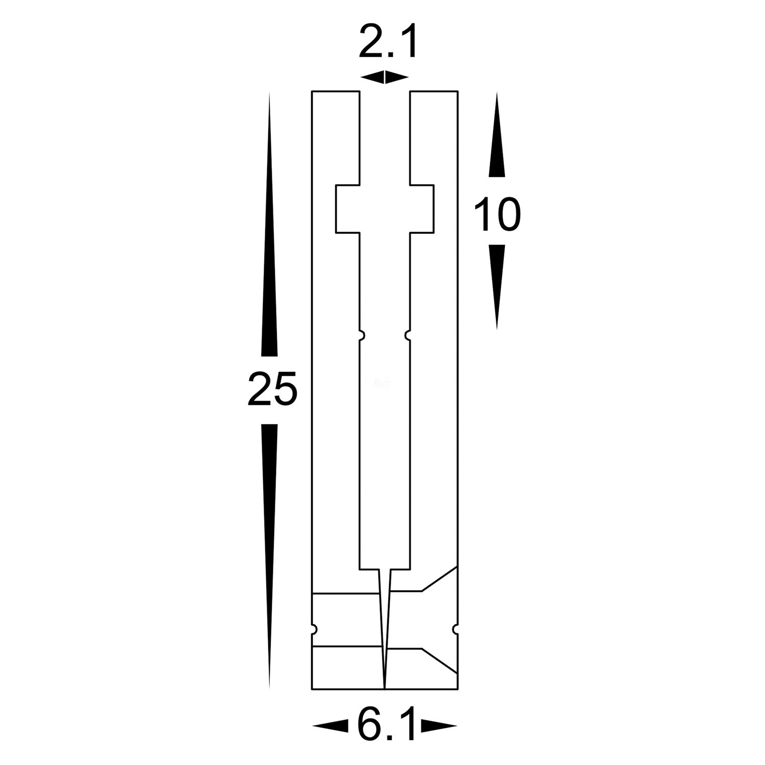 HV9694-0625 - Side Mounted Aluminium Profile