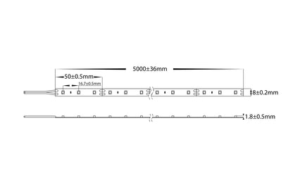 HV9723-IP20-60-5K - 4.8w IP20 LED Strip 5500k