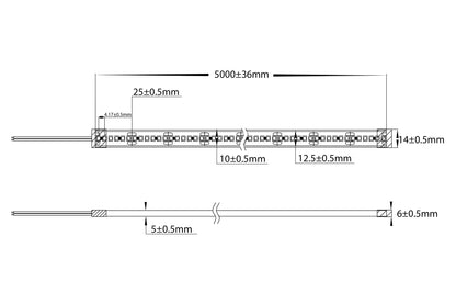 HV9723-IP67-240-3K-1 - 19.2w IP67 LED Strip 3000k