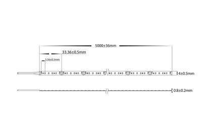 HV9731-IP20-180-4K - 4.8w IP20 Micro LED Strip 4000k