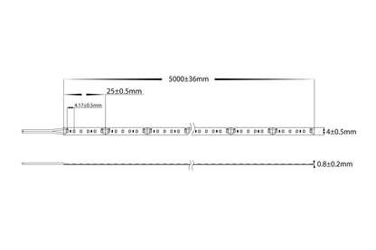 HV9734-IP20-240-3K - 14.4w IP20 Micro LED Strip 3000k