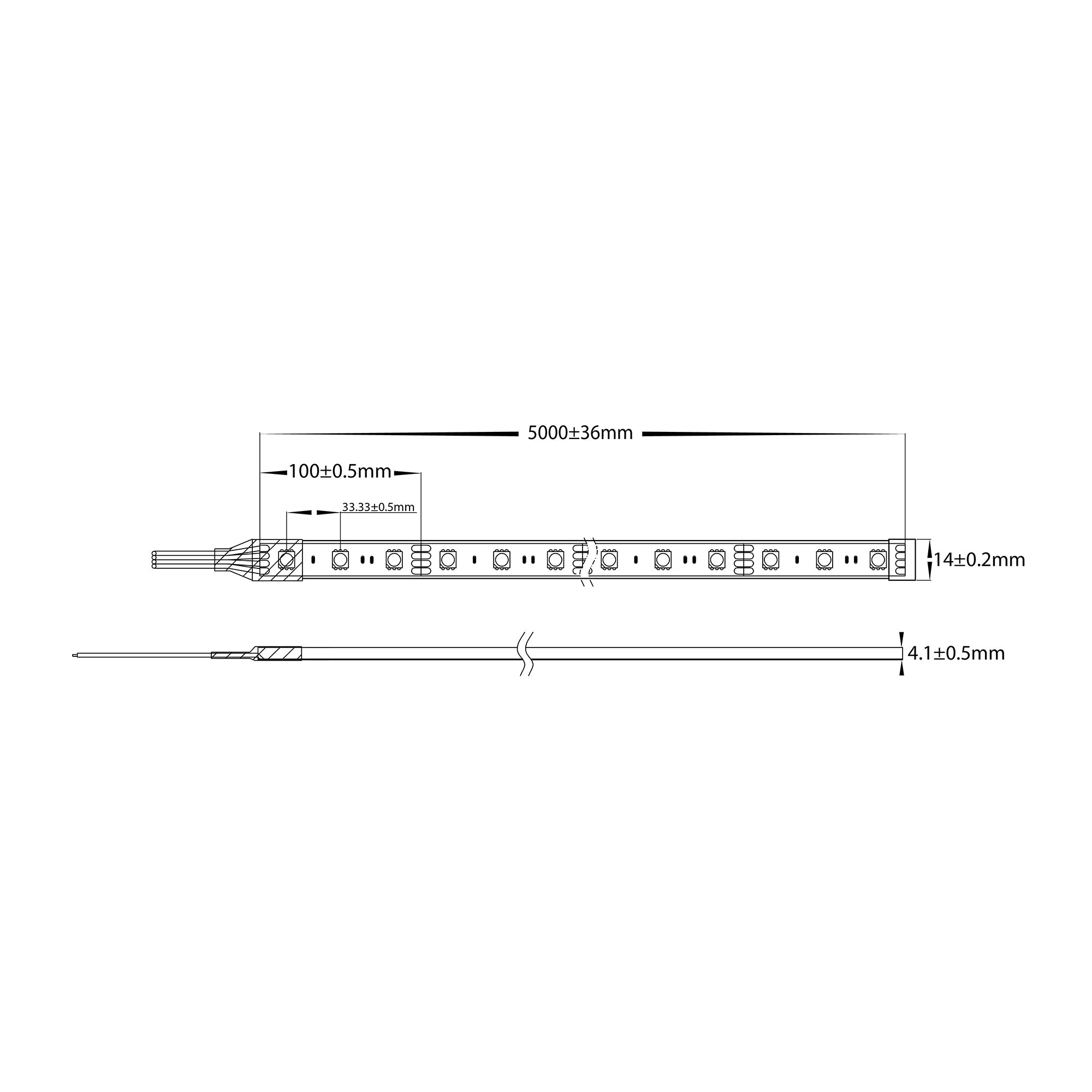 HV9750-IP67-30-RGB - 7.2w IP67 RGB LED Strip