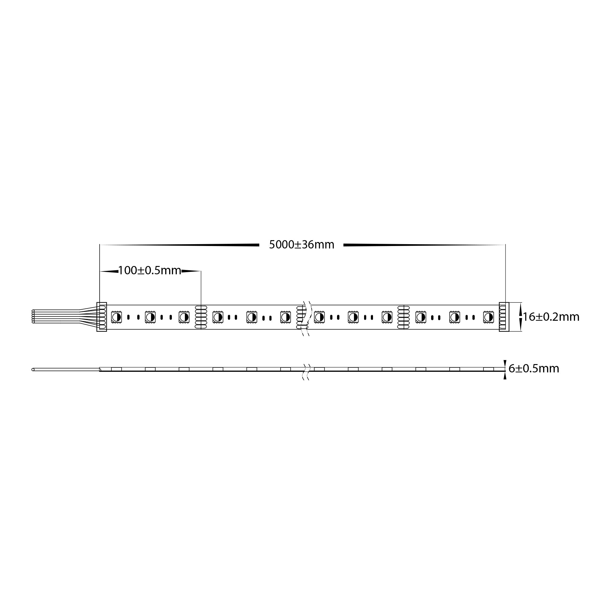 HV9752-IP67-60-RGBCW - 24w IP67 RGB + 3000k + 5500k LED Strip (RGBCW)