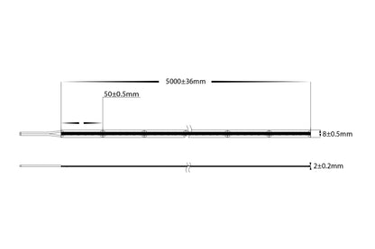 HV9762-IP20-480-3K  - 14.4w IP20 24v DC 3000K CSP Dotless LED Strip