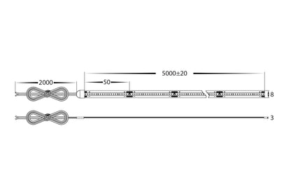 HV9762-IP54-320-3K  - 10w IP54 24v DC 3000K CSP Dotless LED Strip