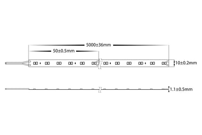 HV9783-IP20-120-CT - 14.4w IP20 CT (Colour Temp) LED Strip 3000k + 5500K