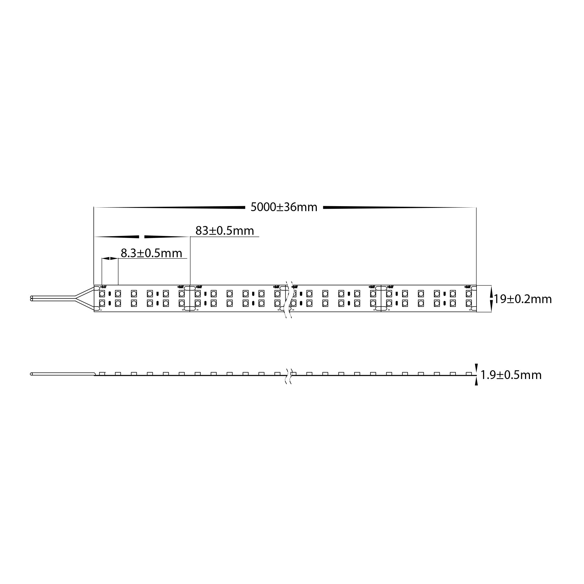 HV9783-IP20-168-3K - 32.6w IP20 LED Strip 3000k