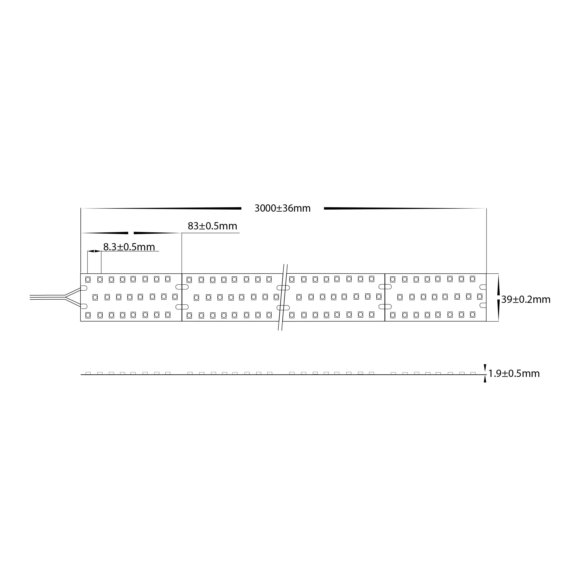 HV9783-IP20-252-3K - 46w IP20 LED Strip 3000k