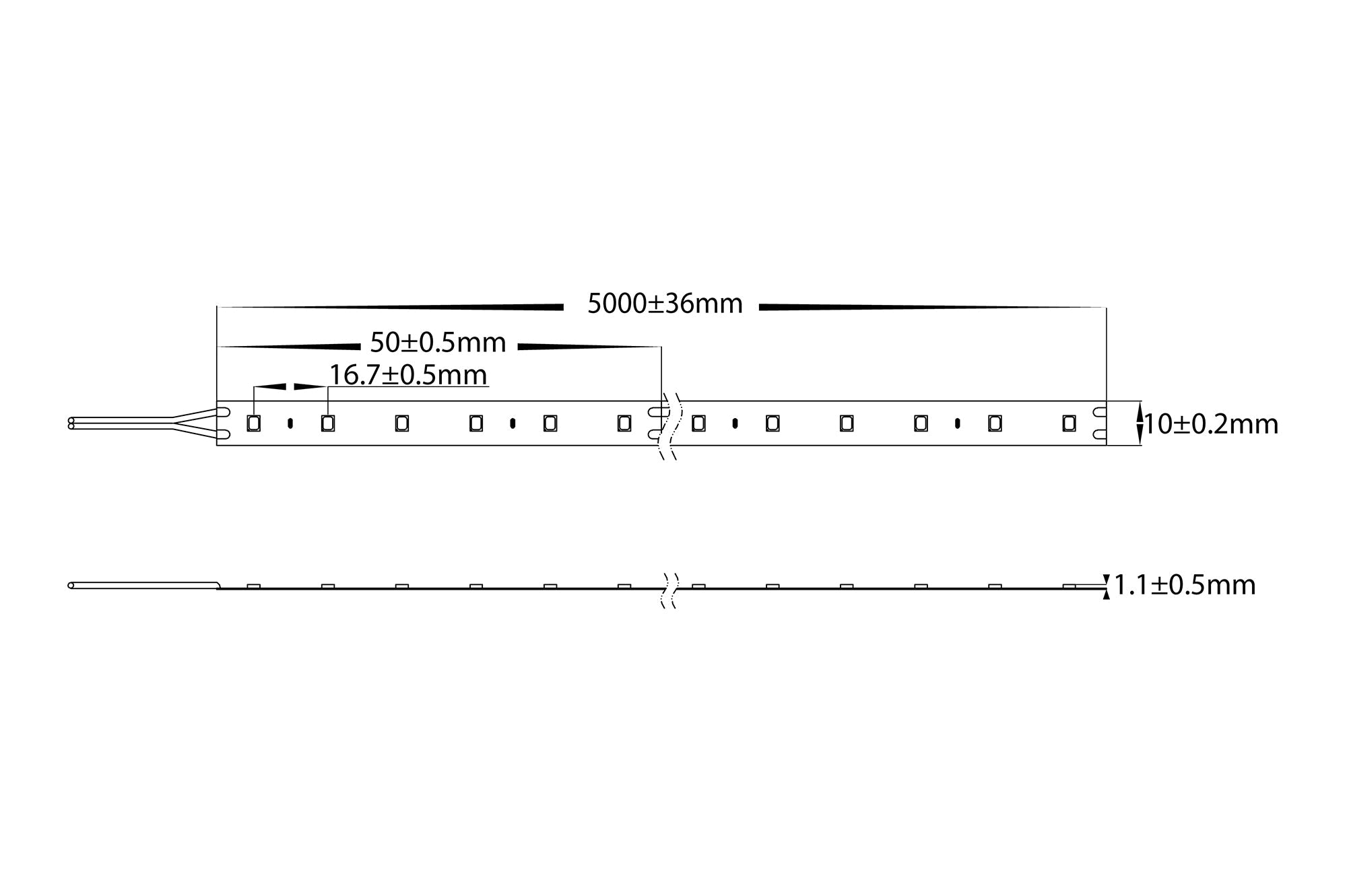 HV9783-IP20-60-3K - 14.4w IP20 LED Strip 3000k