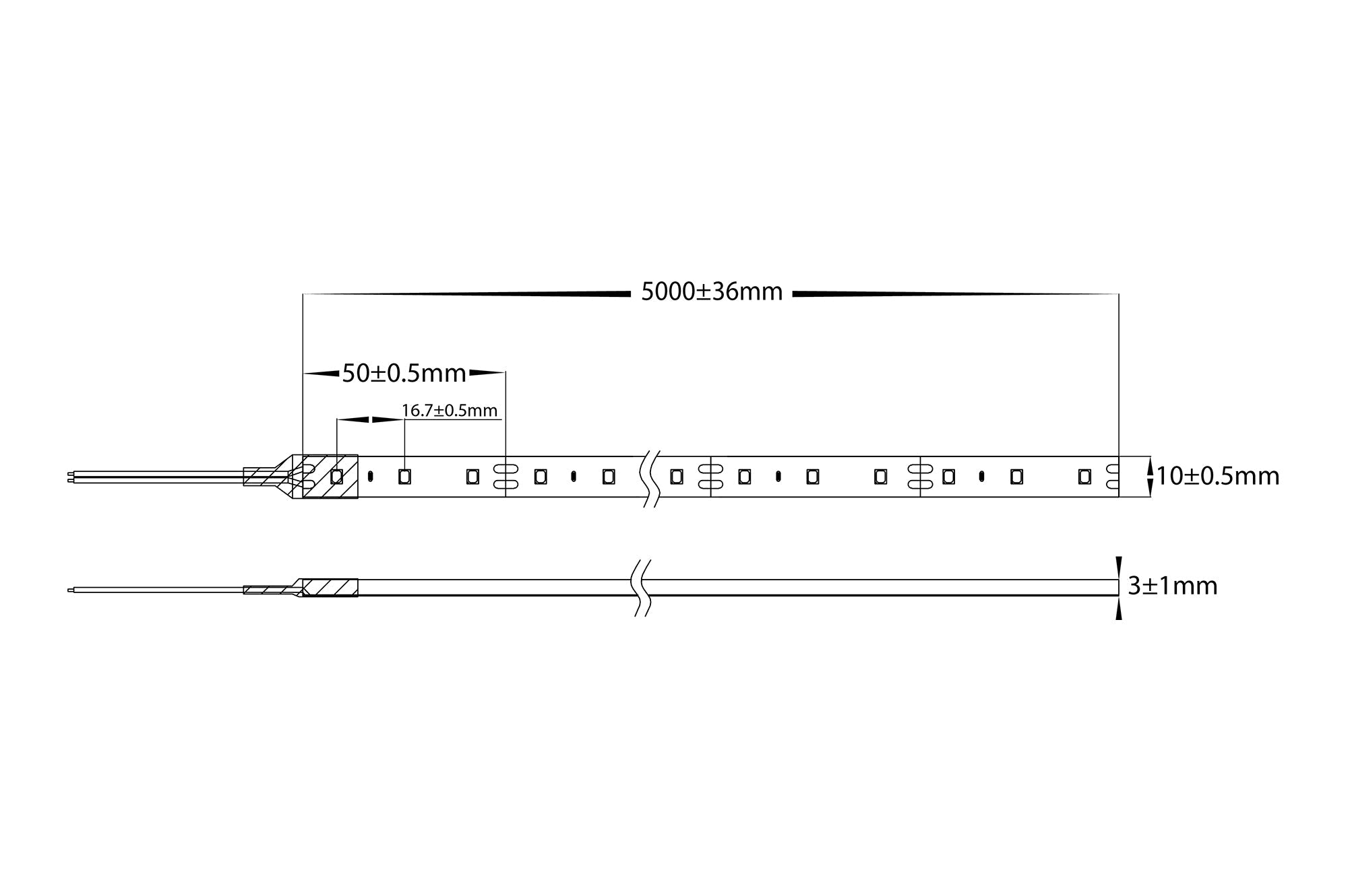 HV9783-IP54-60-3K - 14.4w IP54 LED Strip 3000k