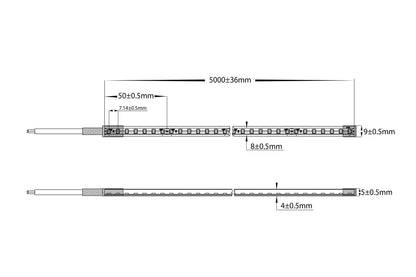 HV9791-IP67-140-5K - 9.6w IP67 24v DC HaviFlex Flexible Neon LED Strip 5500k