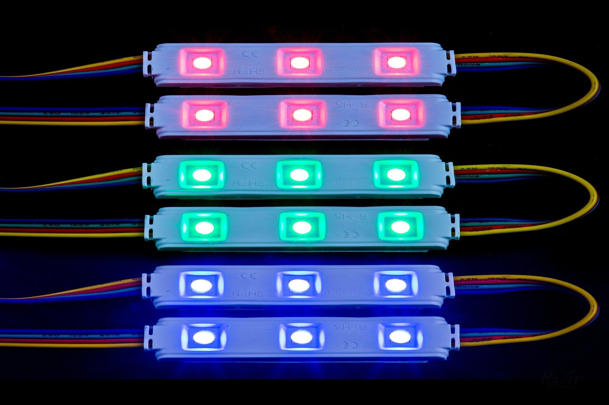 HV9794-IP65-RGB - 0.72w IP65 12v DC Signage Modules RGB