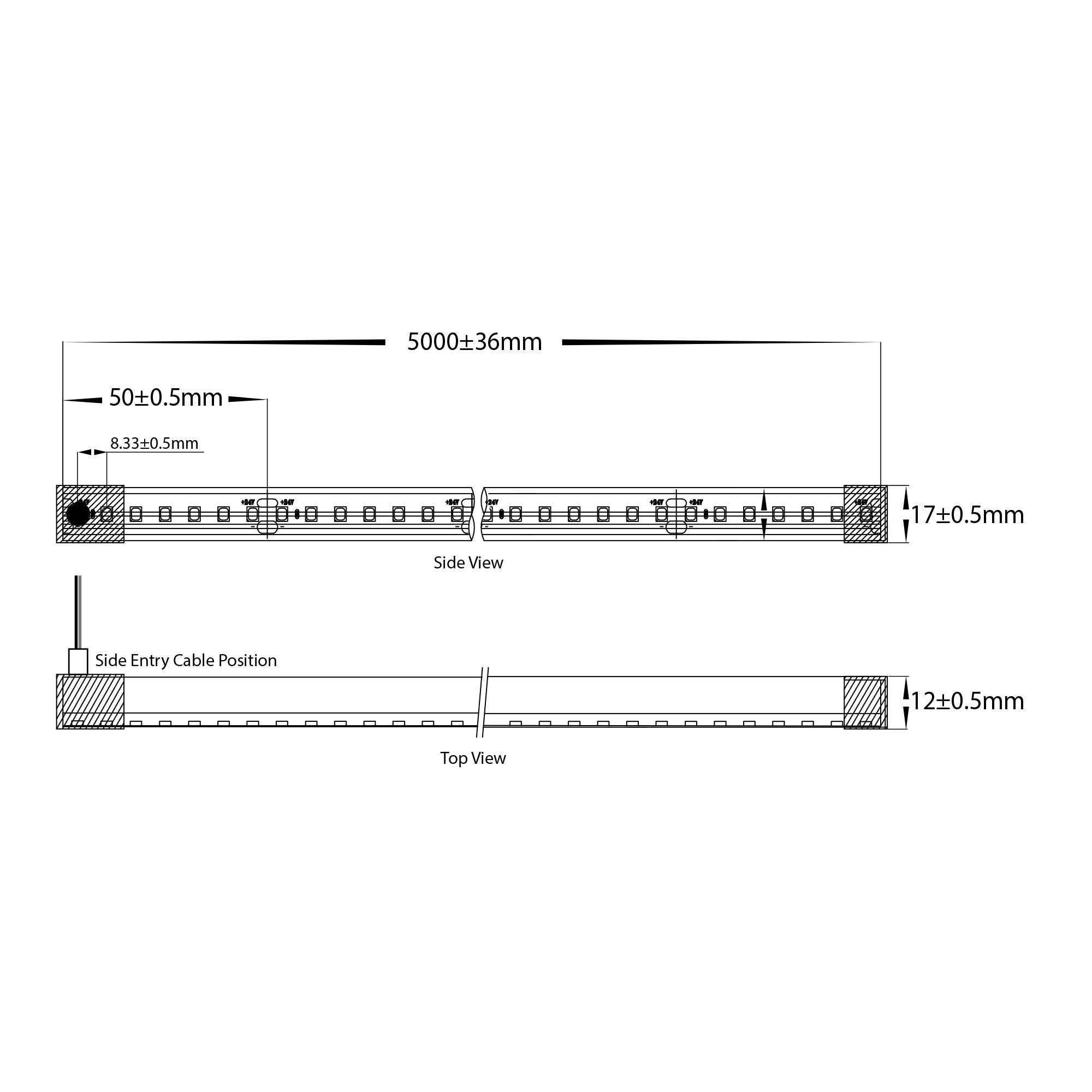 HV9795-IP67-200-RGBW - 14.4w IP67 24v DC Side Bend HaviFlex Flexible Neon LED Strip RGBW