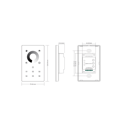 HV9101-ZB-SCTP - Single Coloured Zigbee LED Touch Panel